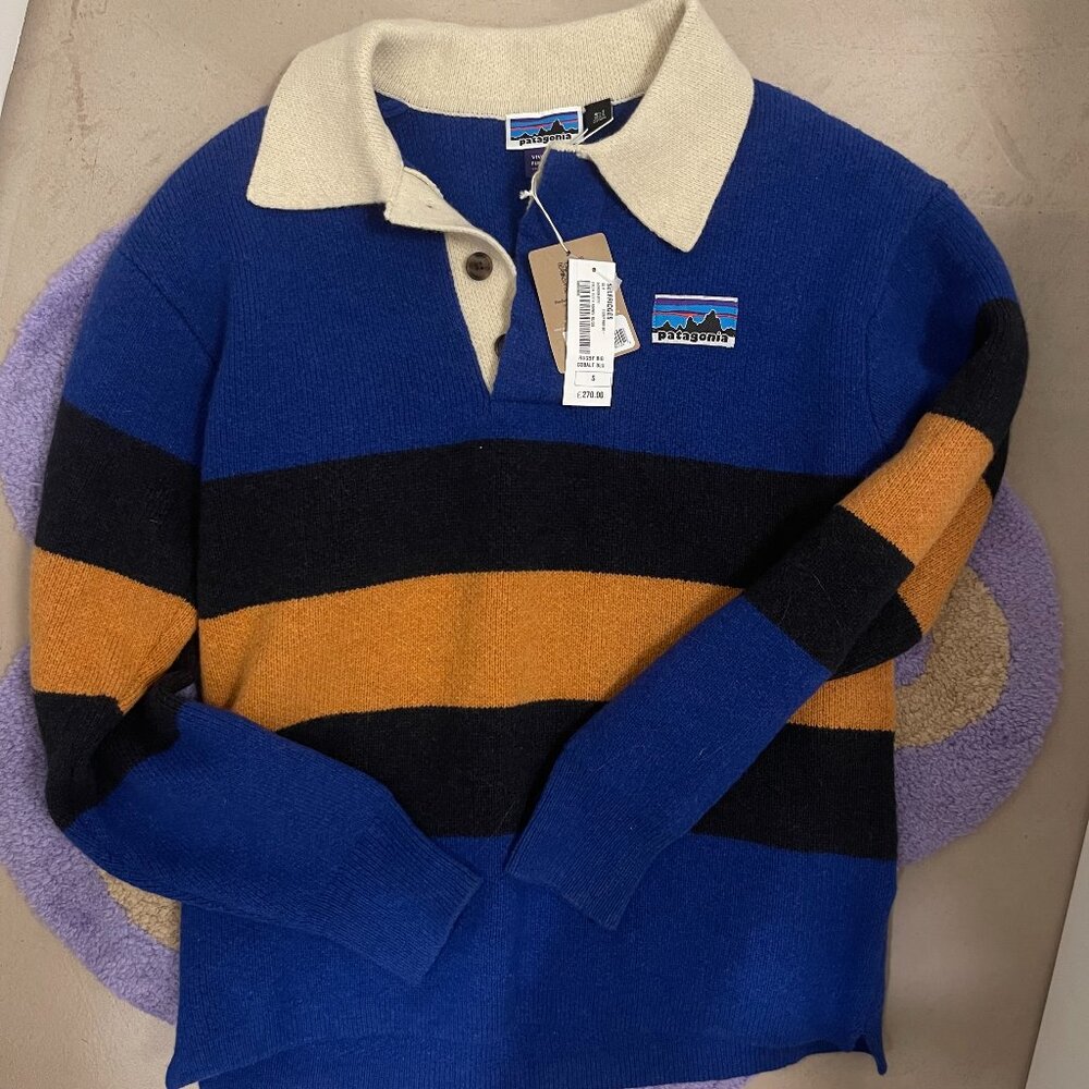Patagonia vintage style wool rugby sweater